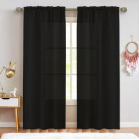 2PCS Cortinas De Color Sólido Con Bolsa De Mango Simple Para Filtering Luz Adecuadas Para Decoración De Sala De Estar Oficina Hogar Dormitorio - details 14
