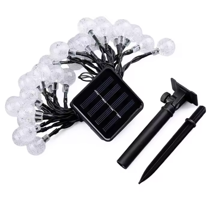 BIT Guirnalda de luces Solares para Exterior, guirnaldas de luces impermeables de 50 LED, Guirnalda Guinguette de 8 Modos de Luz, para interior/exterior, Jardín, Terraza, balcón, Boda, Fiesta - 1