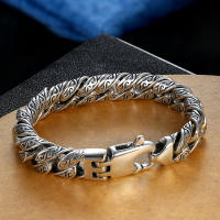 Pulsera Personalizada De Patrón De Hierba Tang Para Hombres Y Niños Joyería De Moda Hipster Callejera Para Mujeres Material Metálico Aleación De Cobre Estilo Vintage - details 0