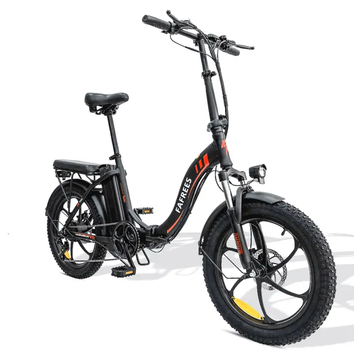 Bicicleta eléctrica Fafrees F20, cuadro plegable de 20 pulgadas, 7 velocidades, batería de litio extraíble de 15Ah, motor de 250W, Shimano 7, batería de 36V 15Ah, IP54, asistencia de pedal de 90-120 km, velocidad máxima de 25 km/h, capacidad 150kg-Nergo - 1