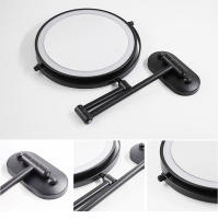Espejo De Maquillaje Montado En La Pared 8 Pulgadas Negro Con Luz LED De 3X-10X Magnificación Doble Cara Para Baño Y Cosméticos - details 2