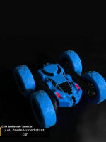 Coche De Control Remoto Sin Cables Con Doble Cara Y Luces Que Gira 360 Grados Coche De Acrobacia Remoto Para Niños - details 2