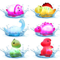 Juguetes de baño para bebés con luz intermitente y cambio de color flashing Dinosaurio inflable para niños Regalos de Navidad para niños normales productos con batería - details 9