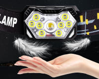 Lámpara Frontal LED De 9 Luces Recargable USB Con Sensor De Movimiento Luz Portátil Para Pesca Camping Y Actividades Al Aire Libre - details 9