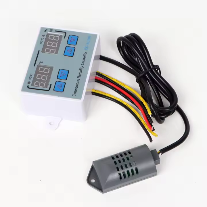 Controlador De Temperatura Y Humedad Digital Dual LED Para Acuarios Y Incubadores Thermostato Eléctrico De Calefacción Y Enfriamiento 110-220V Regulador - 1