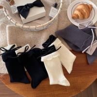 Calcetines De Mujer Primavera Nuevos Coreanos Con Lazo De Encaje Medio Tubo Versátiles Dulces De Algodón Pile Calcetines Casuales - details 10