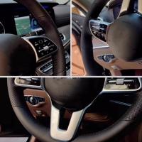 Funda De Volante De Cuero Artificial Negro Hecha a Mano Para Volkswagen VW Golf Tiguan Passat B7 CC Touran Accesorios De Coche - details 1