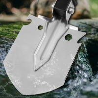 Shovel Militar Plegable Para Exteriores Multifuncional Y Gruesa Para Acampar Y Excavaciones Uso Militar Dureza Superior - details 1