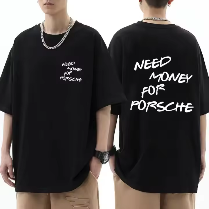 Camiseta De Verano Para Hombres Y Mujeres Algodón Novedoso Manga Corta Transpirable Ropa Casual De Calle Camiseta Suelta - 1