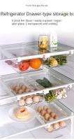 Organizador De Nevera Juego De Almacenamiento Para Frutas Y Huevos Estante De Almacenamiento En El Pasillo De La Nevera Caja De Cajón De Cocina Para Mantener Fresco Material PET+PE - details 0