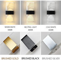 Lámpara De Pared LED De Acrílico Original Diseño Nórdico 6W Sconce Para Balcón Pasillo Lámparas De Noche Para Dormitorio Decoración De Hogar Color Negro Oro Plateado - details 3