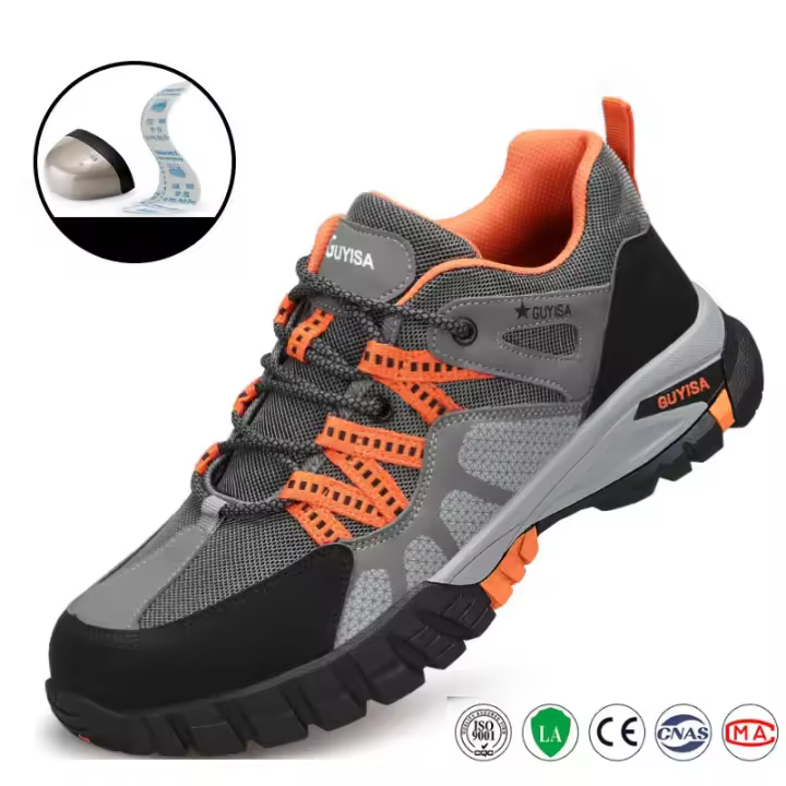 Zapatos de seguridad para hombre, zapatillas de trabajo indestructibles antigolpes, botas protectoras de malla transpirable - 1