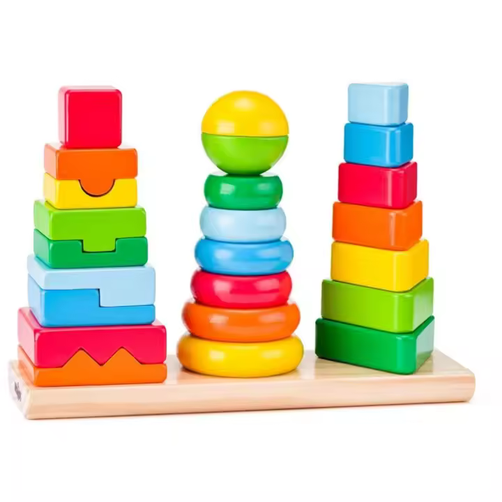 Set de Torres Apilables de Madera sostenible Woody - 1
