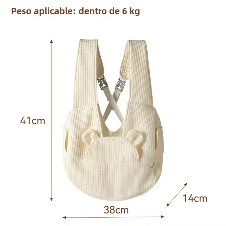 Mochila cómoda para mascotas, bolsa de transporte para perros, viajes al aire libre, transpirable, diseño cruzado, bolsa de pecho, suministros, accesorios para mascotas - 1