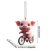 Colgante Decorativo De Cerdo Acrílico 2D Interesante Para Llaves De Coche Regalo Divertido Y Moderno Para Amigos - details 18