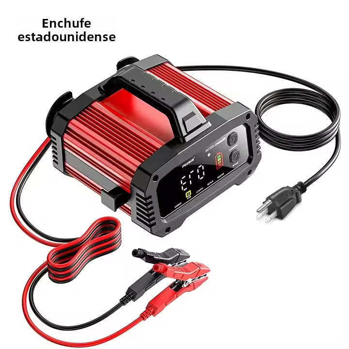 Cargador Inteligente De Batería Para Coche 25A/15A 8- Etapas 12V-24V Para Motocicletas Y Baterías De Ácido Plomo AGM GEL LiFePo4 Reparación De Baterías Con Pulso - 1