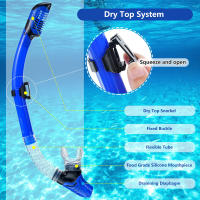Juego De Snorkel Para Adultos Mascarilla De Natación Con Cámara GoPro Deportes Acuáticos Anti-Vaho Gafas Secas Tubo De Snorkel Profesional - details 3