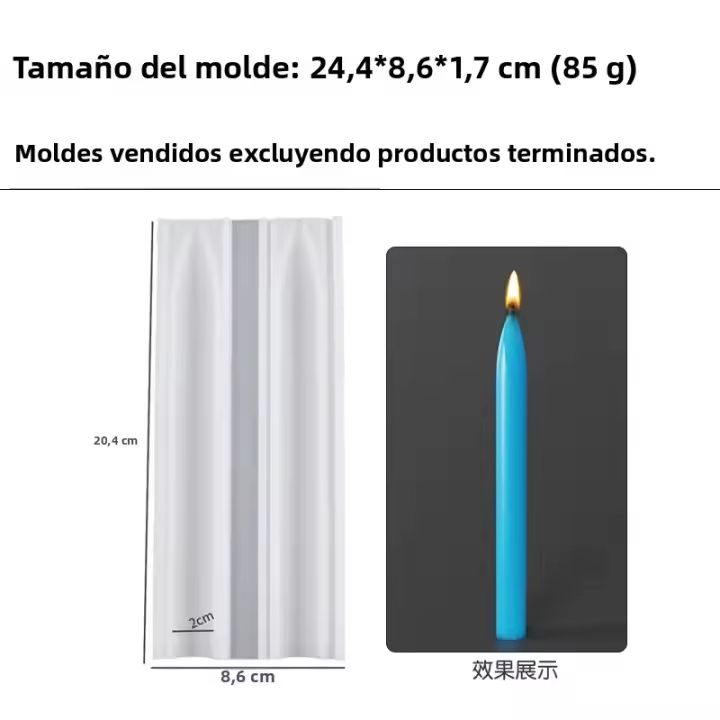 Molde De Silicona Para Velas En Forma De Espiral Geométrica Herramientas Para La Creación De Velas DIY Molde De Cera De Tubo Torcido - 1