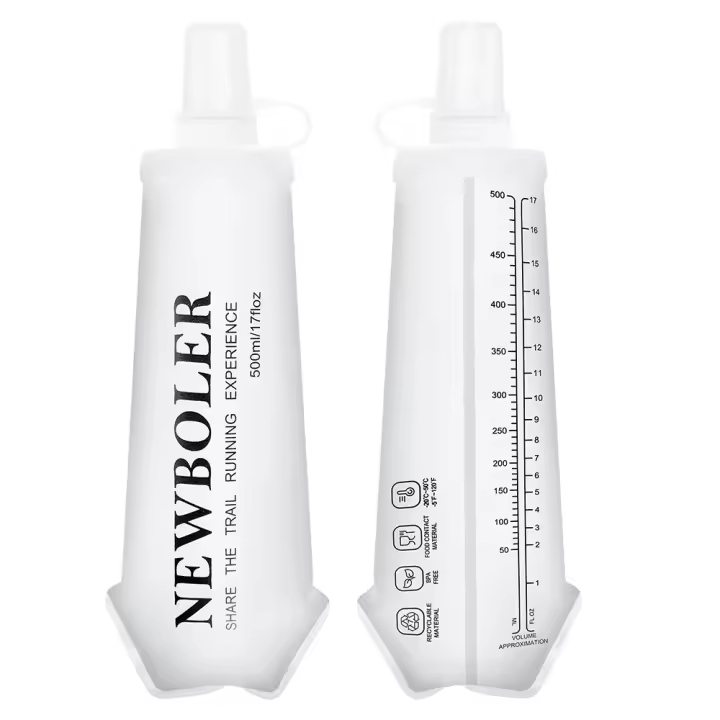 NEWBOLER Botella De Agua Plegable TPU BPA Free Para Deporte Al Aire Libre 150/250/500ml Bolsa De Agua Portátil Para Correr Y Camping - 1
