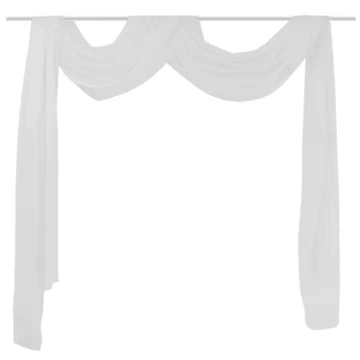 vidaXL Cortina de Gasa Transparente 140x600 cm Visillo Decoración Casa Color Blanco,  Crema,  Verde y mas - 1