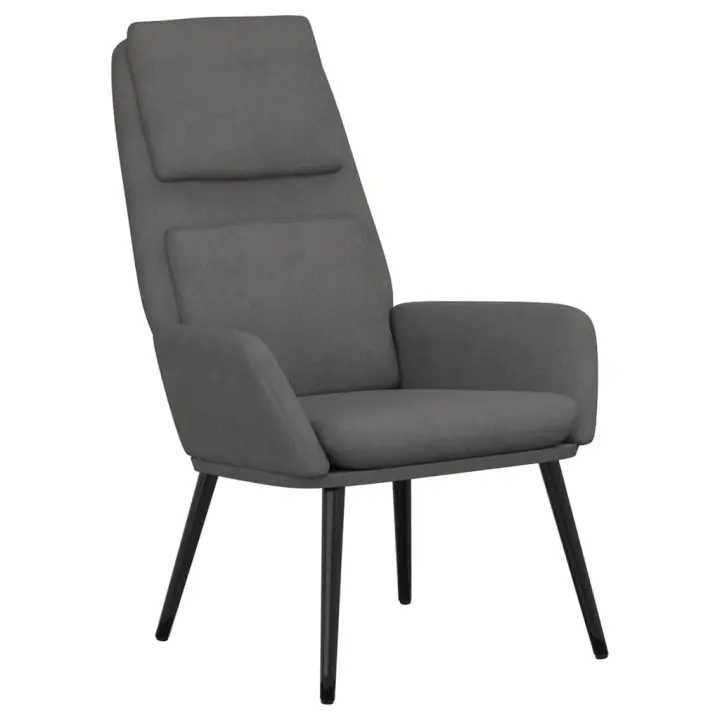 vidaXL Sillón de relax de tela Gris claro, Gris oscuro, Crema Sillon Dormitorio Sillon Comodos Silla Relax Sillón Sofá - 1