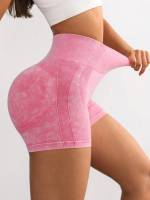 Shorts De Fitness Sand Washed Sin Costuras Para Mujer Cintura Alta Levantamiento De Caderas Deporte Y Salud Verano Exterior - details 10