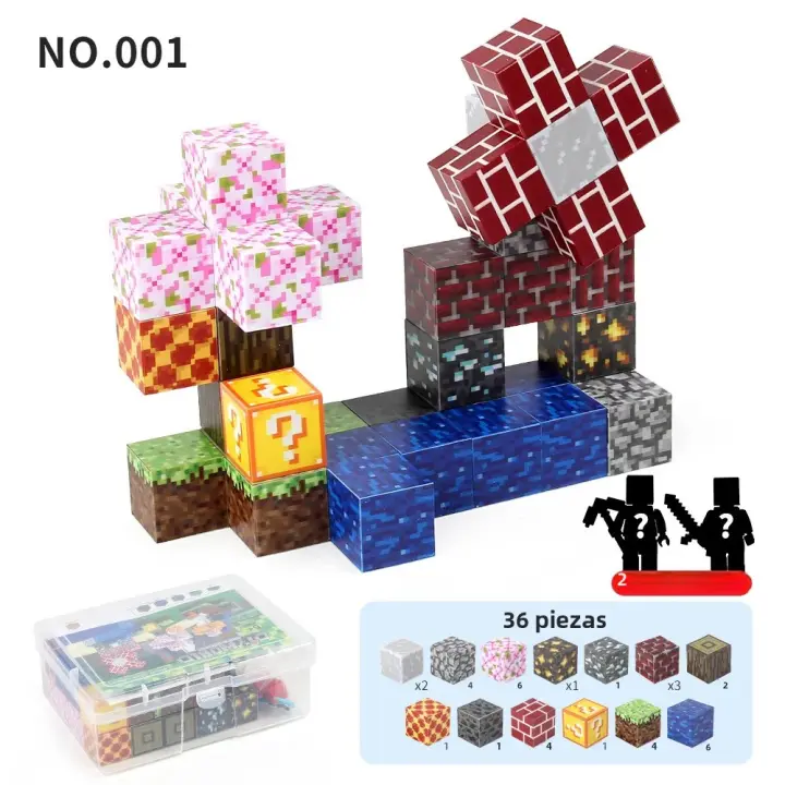 Juego De Construcción Magnético De Bloques Para Niños Y Niñas Set De Mundos Magnéticos Juguetes STEM De Pilastras Cúbicas Sensación Regalo Para Niños Y Niñas - 1