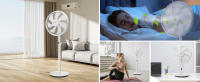 Aigostar Ventilador de Pie， 7 Aspas， Mando a Distancia， 3 Modos y 3 Velocidades， Temporizador 9 h y Oscilación 90º， 45W Altura Ajustable. Blanco Sedate - details 5