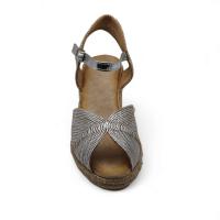 Calzados soraia, Sandalia de antelina y plataforma de yute, espardeñas de cuña, para mujer. - details 0