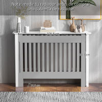 HOMCOM Cubre Radiadores Cubierta de Radiador Moderna Cubreradiador de MDF para Sala de Estar Dormitorio 112x19x81cm Madera Natural - details 3