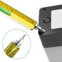 Bolígrafo Multifuncional 7 En 1 Con Herramienta Portátil Medidor Regla Técnica Destornillador Stylus Para Pantalla Táctil Nivel Espiritu - details 4
