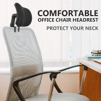 Silla de oficina Reposacabezas Monte Universal Cojín Tapizado Altura Ajustable Ángulo Negro y negro - details 1