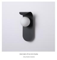 Lámpara De Pared Creativa LED Moderna En Negro Y Blanco Para Pasillo Escaleras Dormitorio Lámpara De Noche Arte Decoración Iluminación - details 12