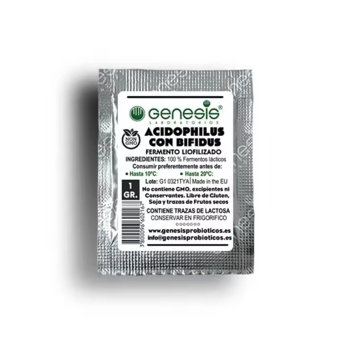 Fermento Yogur acidophilus con bifidus sobre 1g Genesis Bioclub - 1
