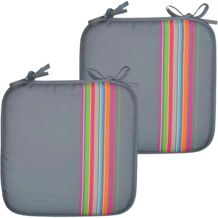 COSHANO Cojines Acolchados para sillas de Cocina, cojin para terraza, jardín, balcón, Comedor. Tamaño 38x38cm. (Gris 2 Pzas) - 1