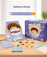 Juguetes Educativos Montessori Interacción Padre-Hijo Simulación De Cepillado De Dientes Para Niños Juego De Tablero De Motrices Finas Edad Infantil - details 0