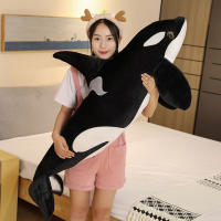 Orcinus Orca Negro Peluche Realista Delfín Asesino Muñeco De Tela Grande Ballena Oceanográfica Juguetes Para Niños Regalo De Cumpleaños - details 0