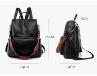 Mochila de cuero de alta calidad para mujer, bolso escolar para adolescentes y niñas, mochila de viaje de gran capacidad, nuevo diseño, 2023 - details 5