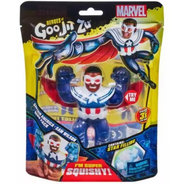 Bandai Heroes Of Goo Jit Zu Figura Capitán América Marvel Invincible - 1