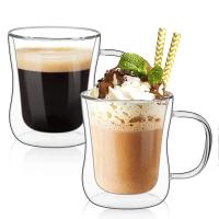 Taza De Cerveza Y Café De Vidrio Doble Muralla Resistente Al Calor Conjunto De Tazas De Whiskey Y Té Ecológico Transparente Para El Hogar - details 11