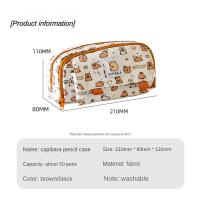 Estuche para bolígrafos con estampado de lechones, organizador de gran capacidad, bolsa de almacenamiento para suministros de papelería, bolsa organizadora - details 1