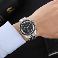 Reloj De Pulsera De Cuarzo PLADEN Para Hombres Lujo Acero Inoxidable Cronógrafo Deportivo Resistente Al Agua Con Manecillas Luminosas Y Calendario Completo Moda Casual - details 11