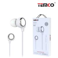 TEMCO Auriculares Intrauditivos EA07 Con Cable 1.2m y Microfono en el Cable, Almohadilla de Silicona, Dispone Negro y Blanco, Auriculares para Movil, Tablet, Ordenador, Portatil, MP3, Play. Auricular Ergonomico con Experiencia en Bajo Extra. - details 2