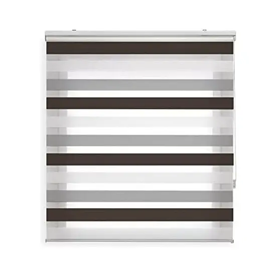 DECORBLIND  Estor Enrollable Noche y Día - Estor Instalación a Pared o Techo - Estor Premotando Fácil Instalación - Estor Noche y Día Regulación de altura y entrada de Luz - Estor Enrollable Anti-Deshilachado - Estor Noche y Día Enrollable para Ventanas - 1