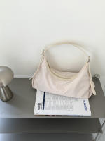 Nueva Bolsa De Hombro Para Mujer En Color Sólido Sencillo Con Cierre De Cremallera En Nylon Para Comunicación Armpit Bag - details 1