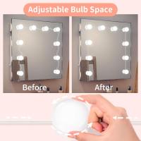 Luz para Espejo de tocador con cable USB, 10 bombillas regulables, Luz LED para tocador, 5 Modos de Brillo ajustables (Espejo no incluido) - details 2