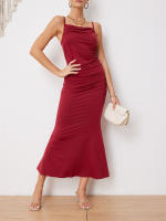 Vestido Bodycon De Fiesta Para Mujer Maxi Con Tirantes Elegante Y Delgado Sin Mangas Para Bodas Y Noches Elegantes Verano Multi-Colores - details 8
