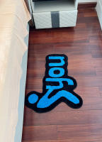 Carpetas Geométricas Azules Con Punto Irregular Alfombra Para Dormitorio Y Sala De Estar Resistentes Al Desvanecimiento Antideslizantes Decoración Aestética Para El Hogar Alfombrilla Para Piezas De Dormir - details 3