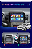 AWESAFE inalámbrico CarPlay Android Auto Radio para Kia Sorento 2009 2010 2011 2012 coche reproductor multimedia GPS 2 din autoradio volante controles RDS Bluetooth - details 3