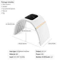 Máquina De Luz LED Para Cuidado De La Piel Con 112 Granos De Luz 7 Colores Máscara Facial Hogar SPA De Alta Energía Para Cuerpo Y Cuello - details 20
